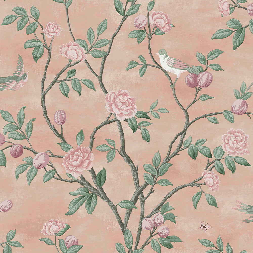 Laura Ashley Eglantine Blush Wallpaper Wallpaper