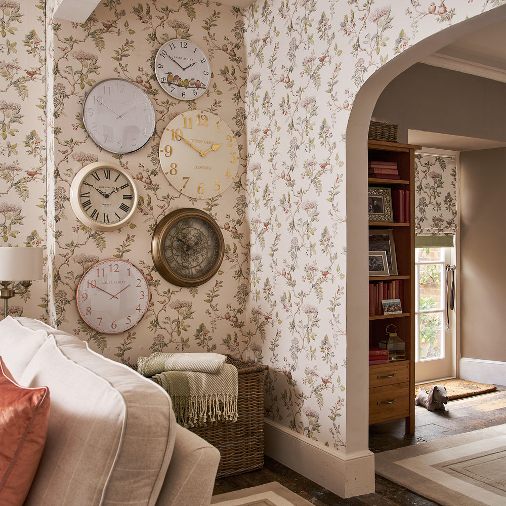 Laura Ashley Elderwood Duck Egg Wallpaper Wallpaper