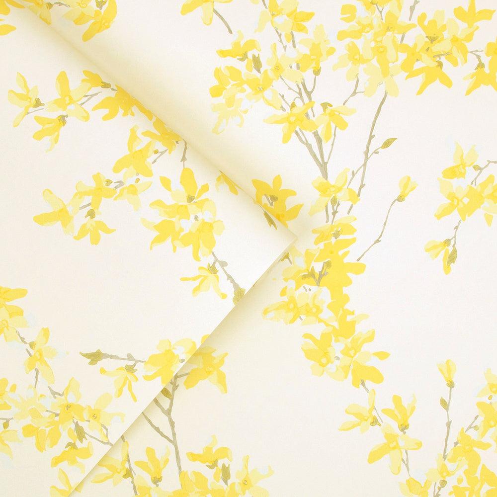 Laura Ashley Forsythia Steel Wallpaper Wallpaper