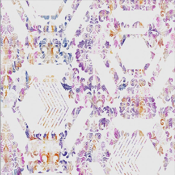 Geo Damask Wallpaper Sample Swatch