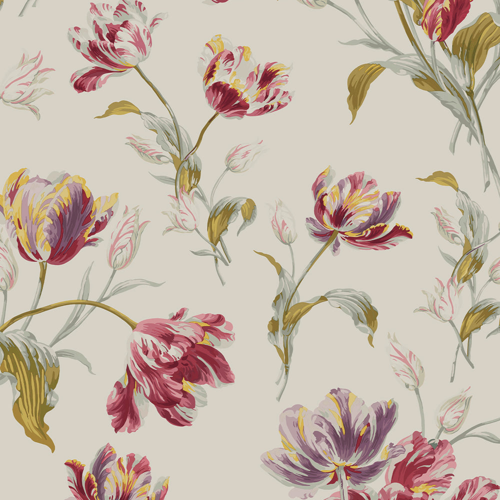 Laura Ashley Gosford Cranberry Wallpaper Wallpaper