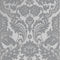 Gothic Damask Flock Wallpaper Sample Swatch  option Grey and Silver Sample