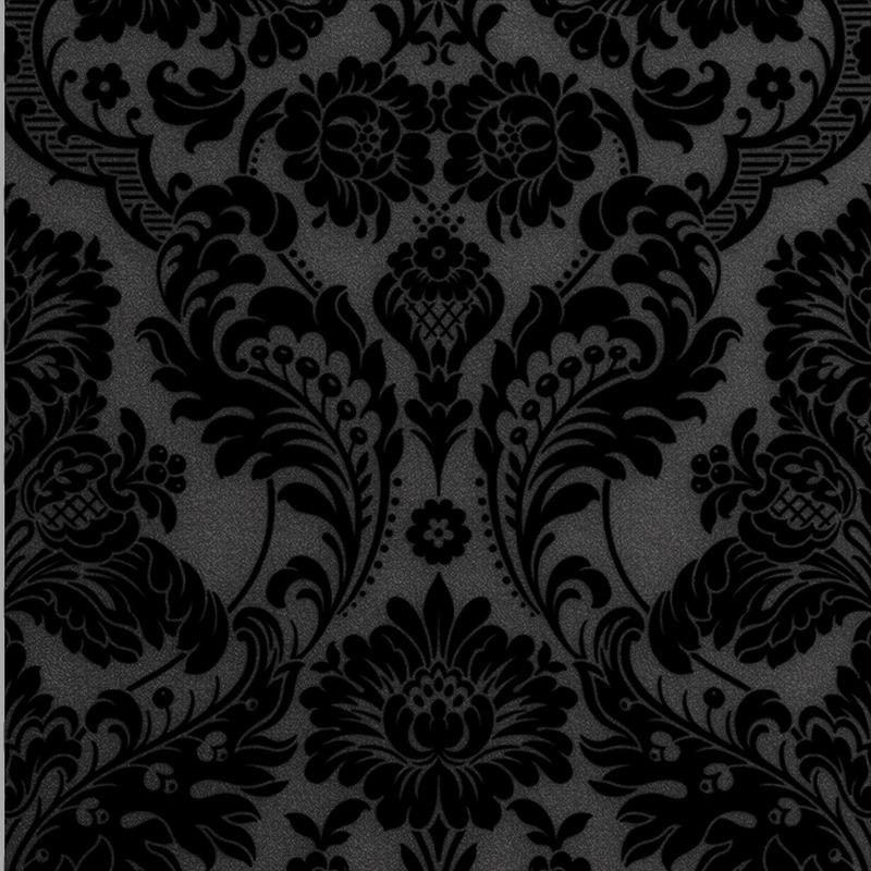 Gothic Damask Flock Wallpaper Sample Swatch