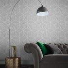 Grasscloth Geo Wallpaper