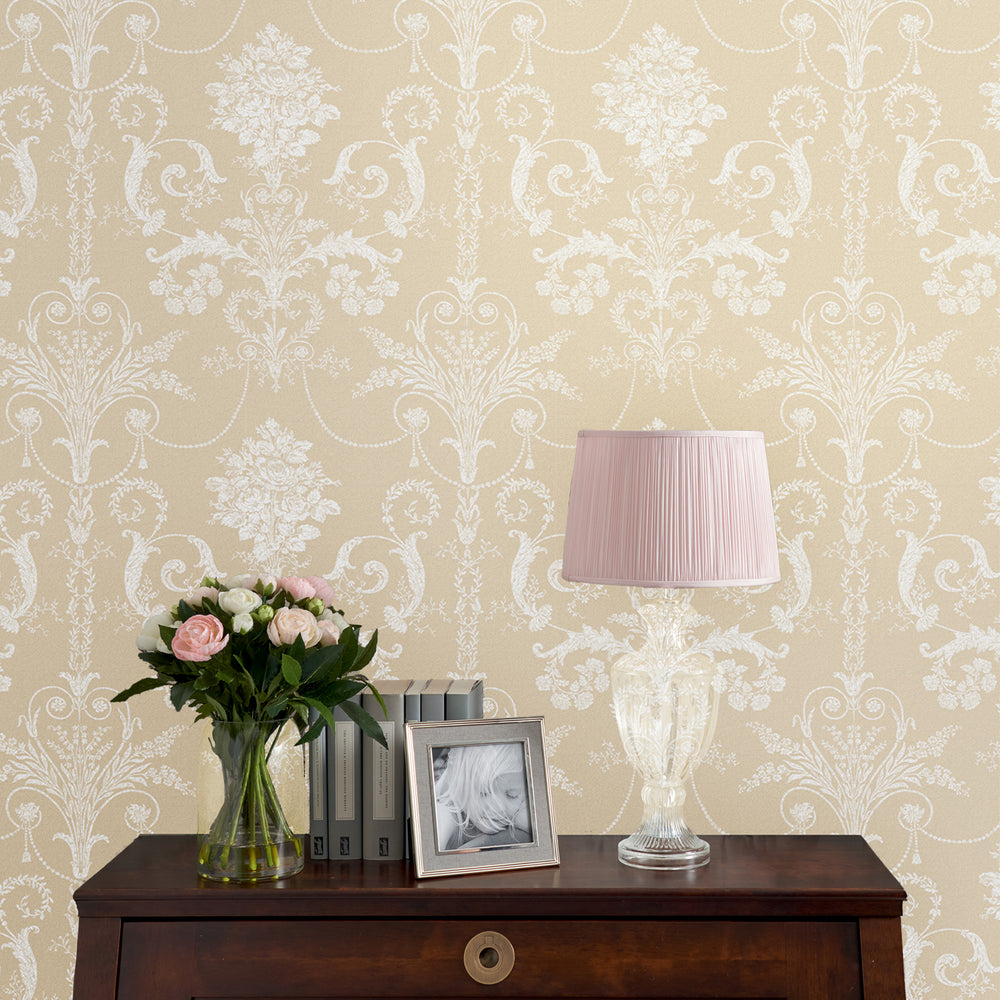 Laura Ashley Josette Amethyst Wallpaper