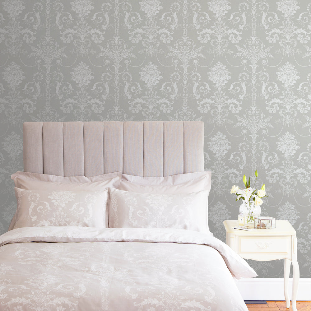 Laura Ashley Josette Amethyst Wallpaper