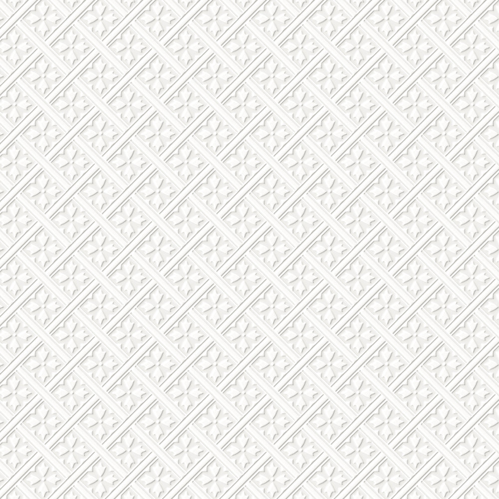 Laura Ashley Mr Jones Paintable White Wallpaper Wallpaper