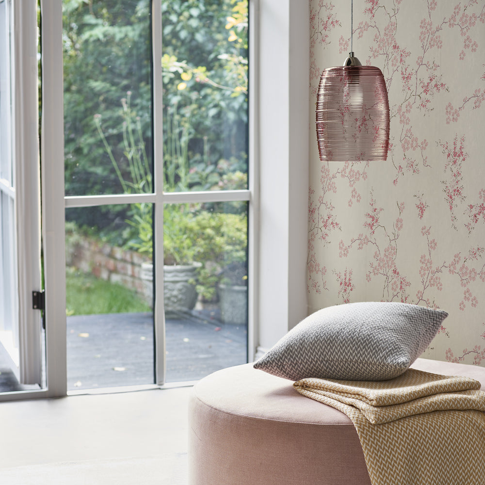 Laura Ashley Oriental Blossom Blush Wallpaper Wallpaper