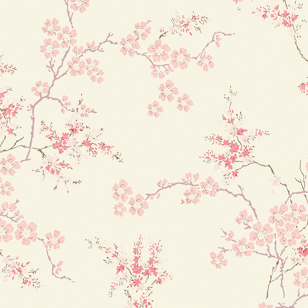 Laura Ashley Oriental Blossom Blush Wallpaper Wallpaper
