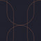Palais Wallpaper Sample Swatch  option Navy / Copper Sample