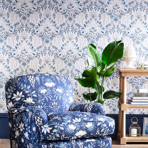 Laura Ashley Parterre Dark Seaspray Wallpaper Wallpaper