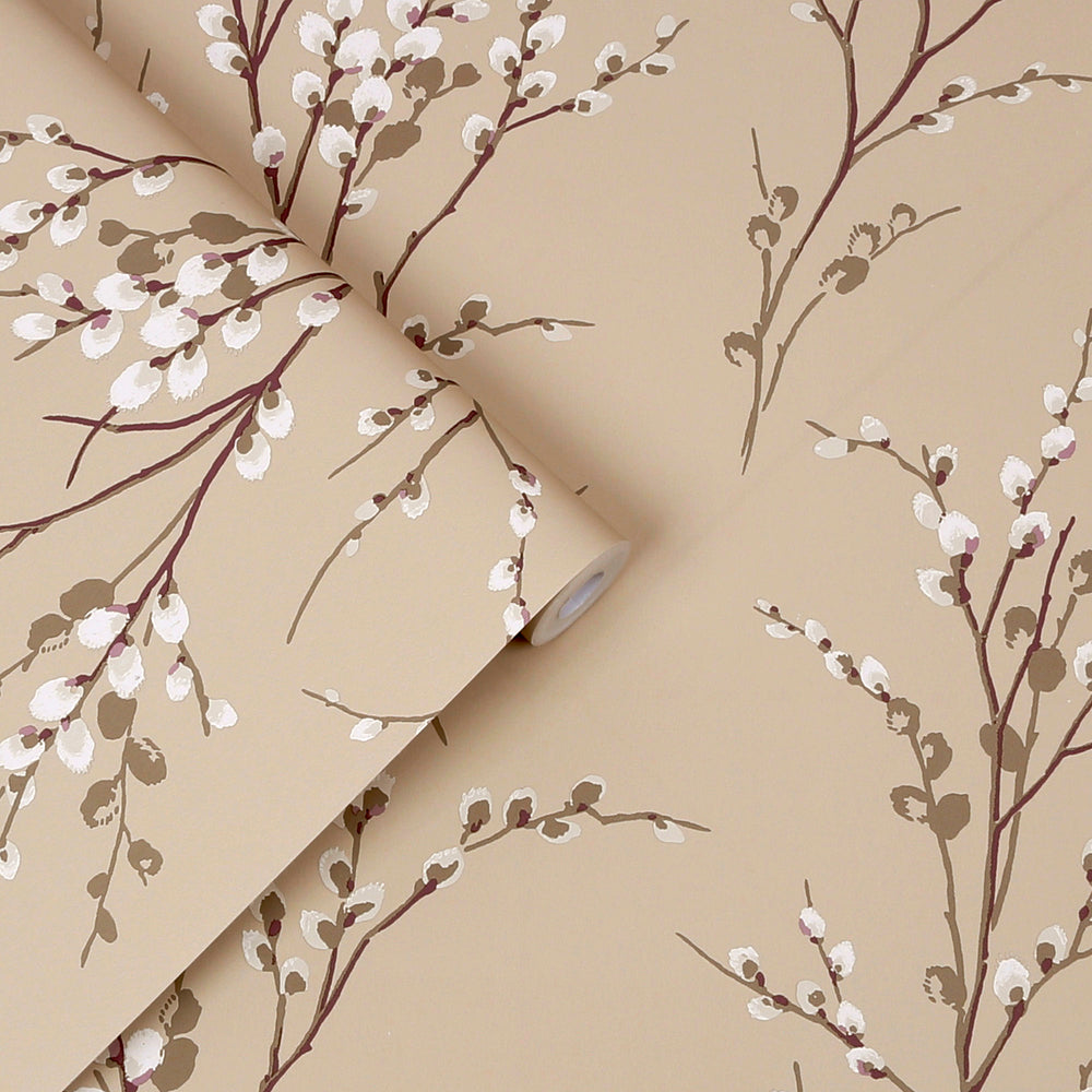Laura Ashley Pussy Willow Dove Grey Wallpaper