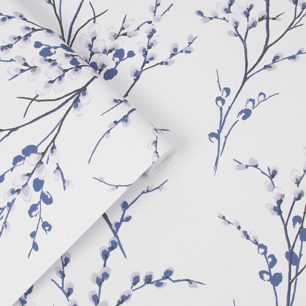 Laura Ashley Pussy Willow Dove Grey Wallpaper