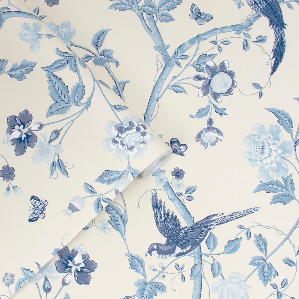 Laura Ashley Summer Palace Duck Egg Wallpaper Wallpaper