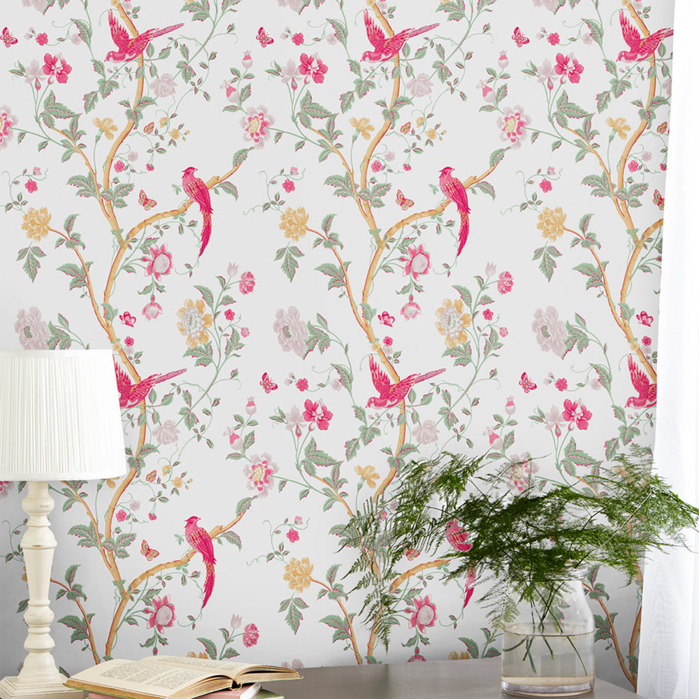 Laura Ashley Summer Palace Duck Egg Wallpaper Wallpaper