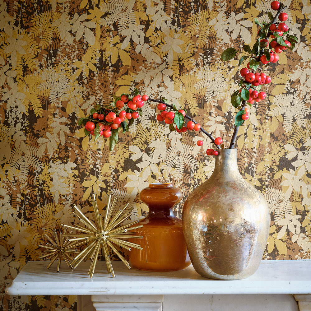 Clarissa Hulse Canopy Antique Gold Wallpaper