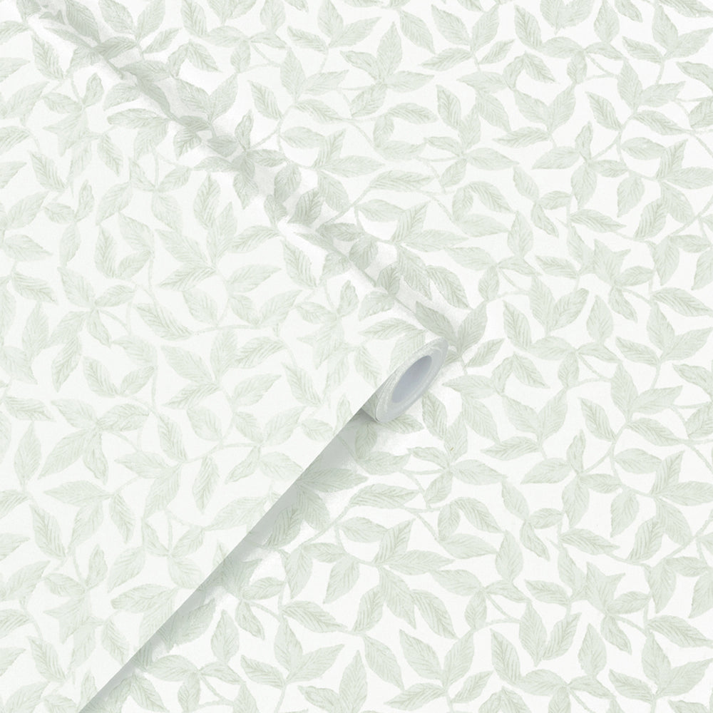 Laura Ashley Erwood Wallpaper Pale Eau de Nil Wallpaper