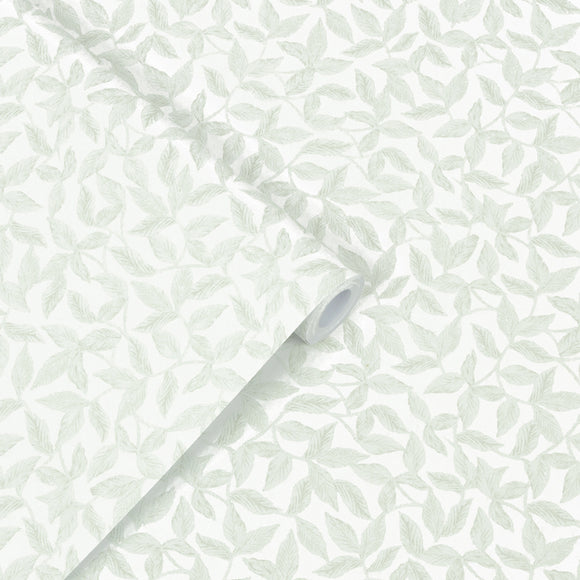 Laura Ashley Erwood Wallpaper Pale Eau de Nil Wallpaper