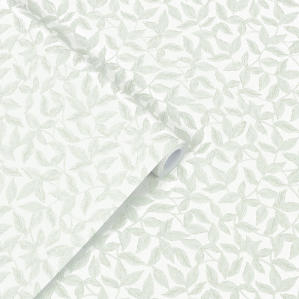 Laura Ashley Erwood Wallpaper Pale Eau de Nil Wallpaper