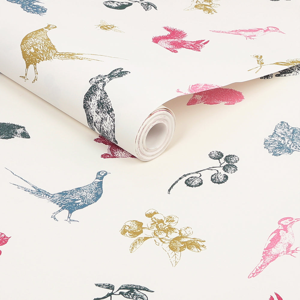 Joules Etched Woodland Wallpaper