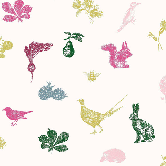 Etched Woodland Wallpaper