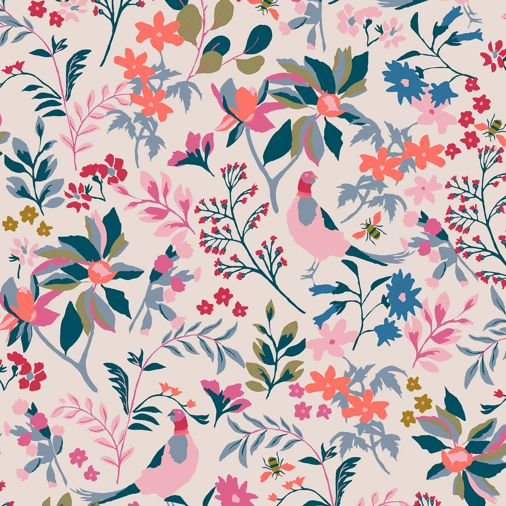Joules Fields Edge Floral Wallpaper Sample Swatch