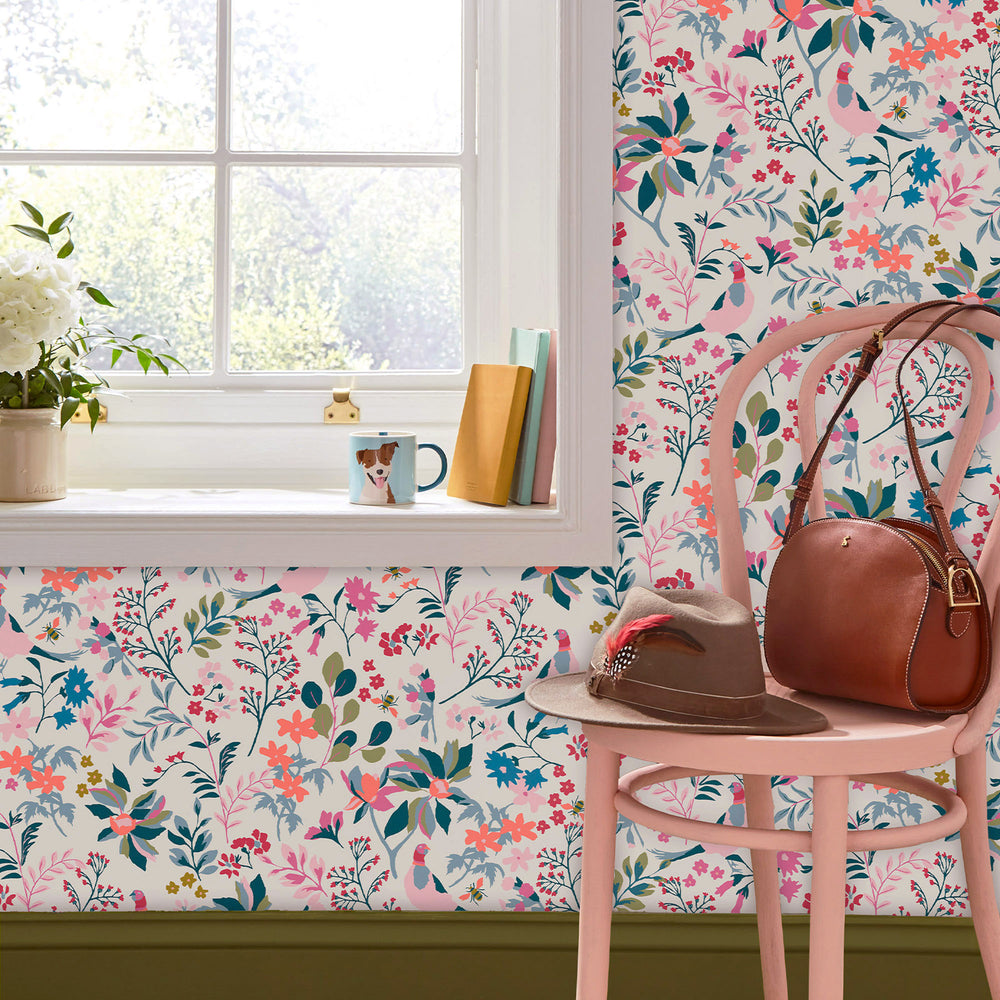 Joules Fields Edge Floral Wallpaper