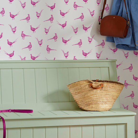 Flirty Pheasants Wallpaper