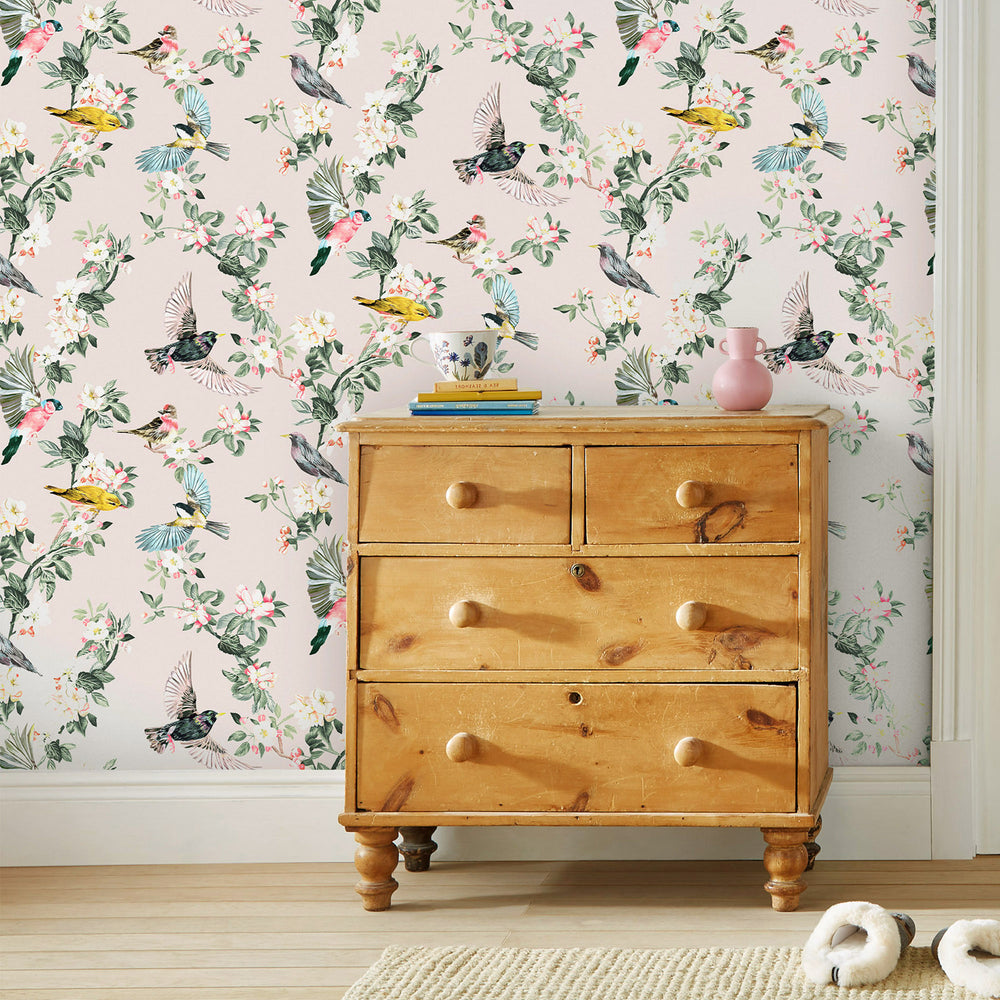 Joules Handford Garden Birds Wallpaper