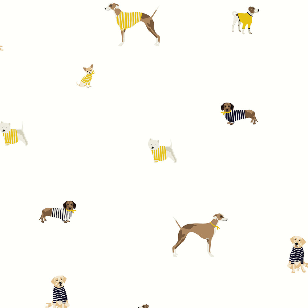 Joules Harbour Dogs Wallpaper Sample Swatch