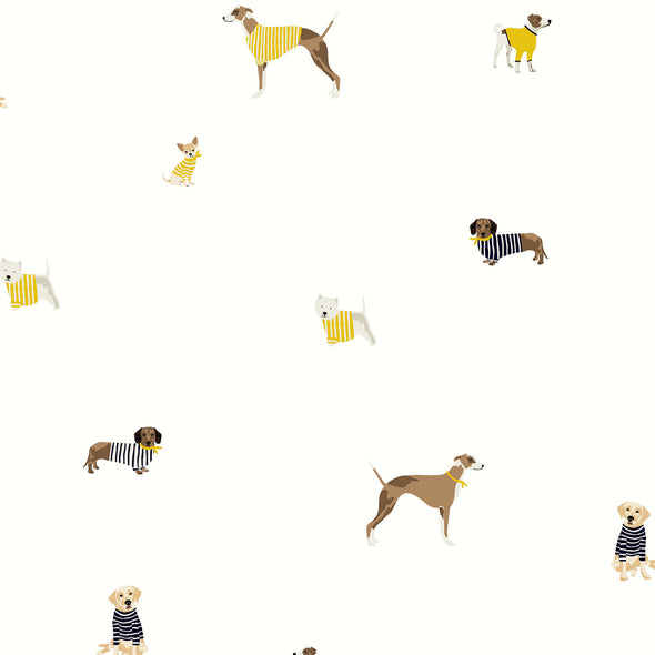 Harbour Dogs Wallpaper Sample Swatch
