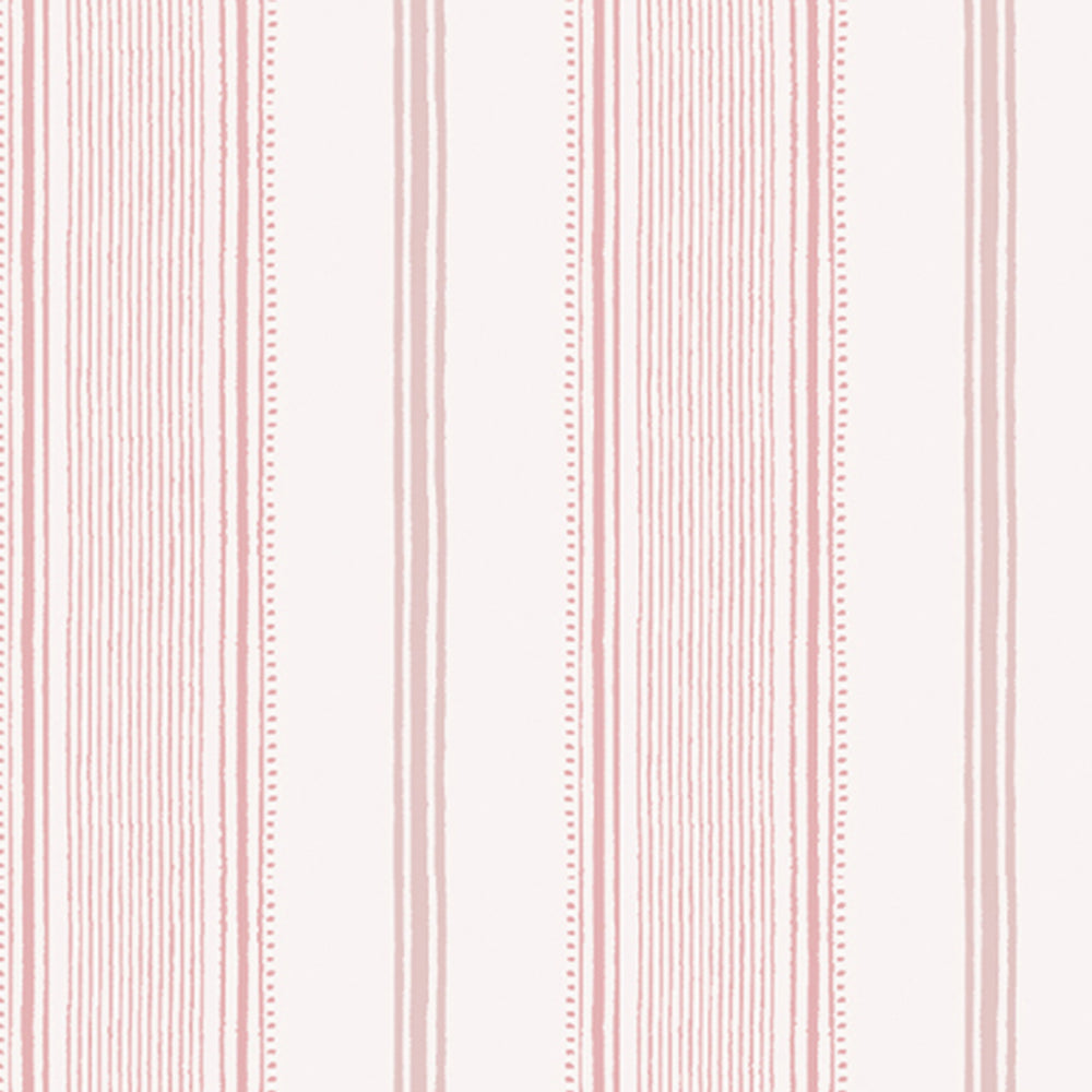 Laura Ashley Heacham Stripe Wallpaper Blush Wallpaper