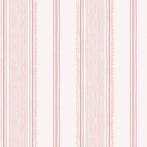 Laura Ashley Heacham Stripe Wallpaper Blush Wallpaper