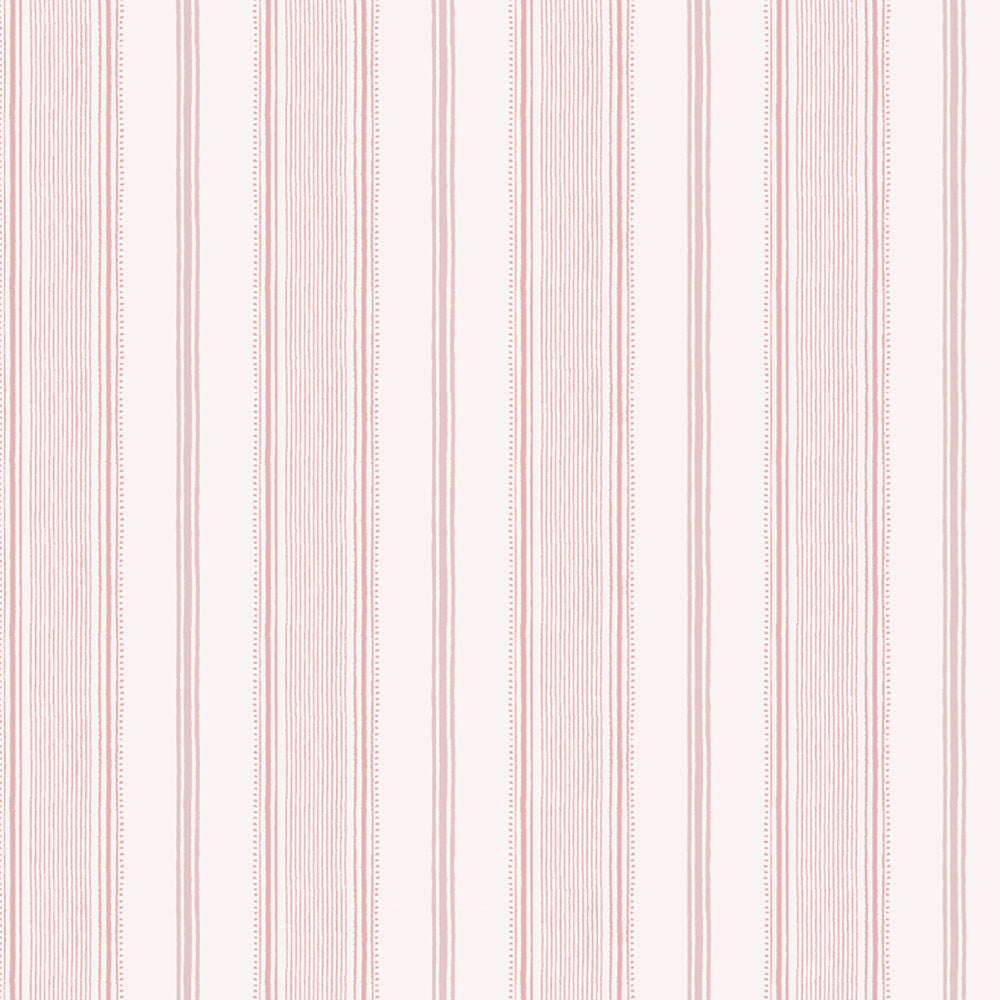Laura Ashley Heacham Stripe Wallpaper Blush Wallpaper