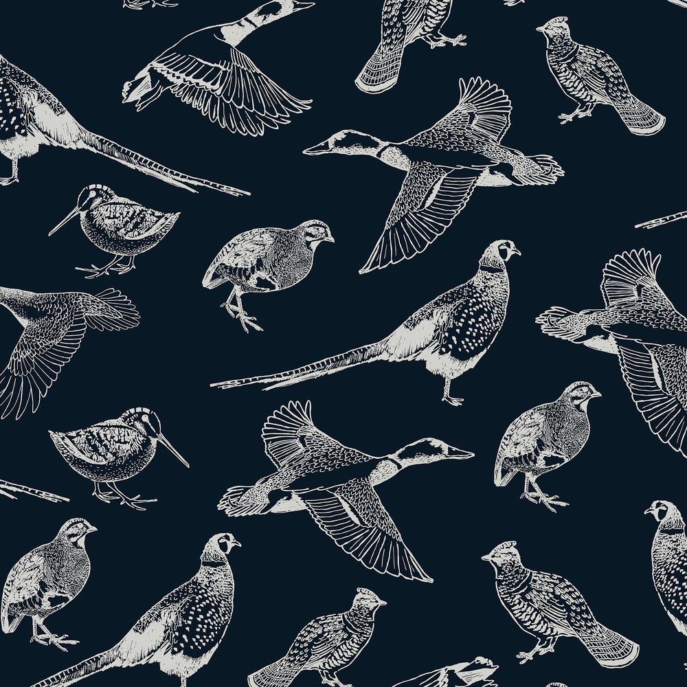 Joules Hunting Birds Wallpaper Sample Swatch
