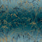 Meadow Grass Wallpaper Sample Swatch  option Teal/Soft Gold Sample