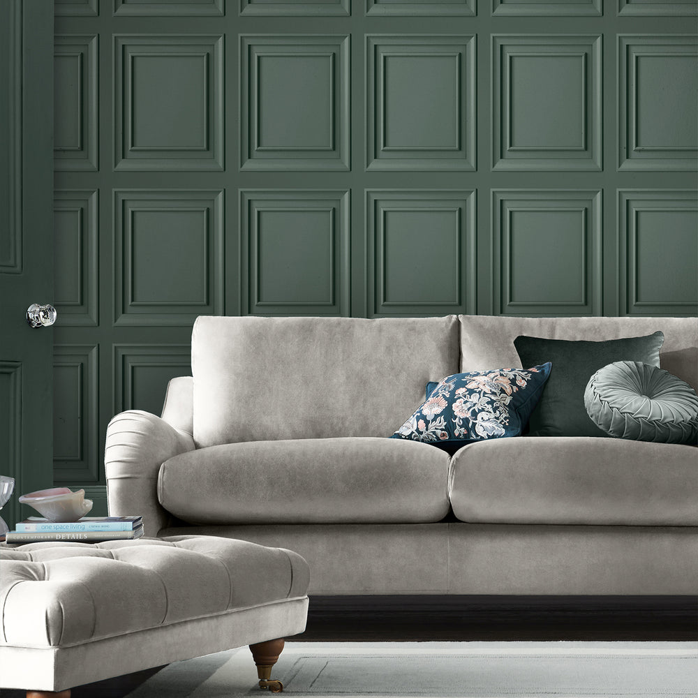 Laura Ashley Laura Ashley Redbrook Wood Panel Dark Seaspray Wallpaper Wallpaper