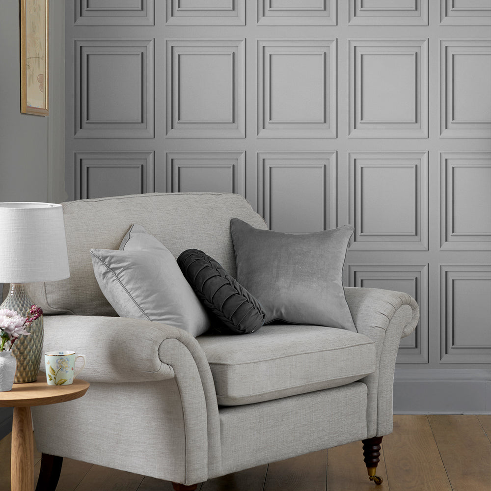 Laura Ashley Laura Ashley Redbrook Wood Panel Dark Seaspray Wallpaper Wallpaper