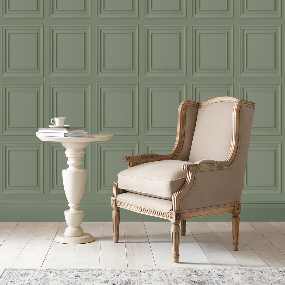 Laura Ashley Laura Ashley Redbrook Wood Panel Dark Seaspray Wallpaper Wallpaper