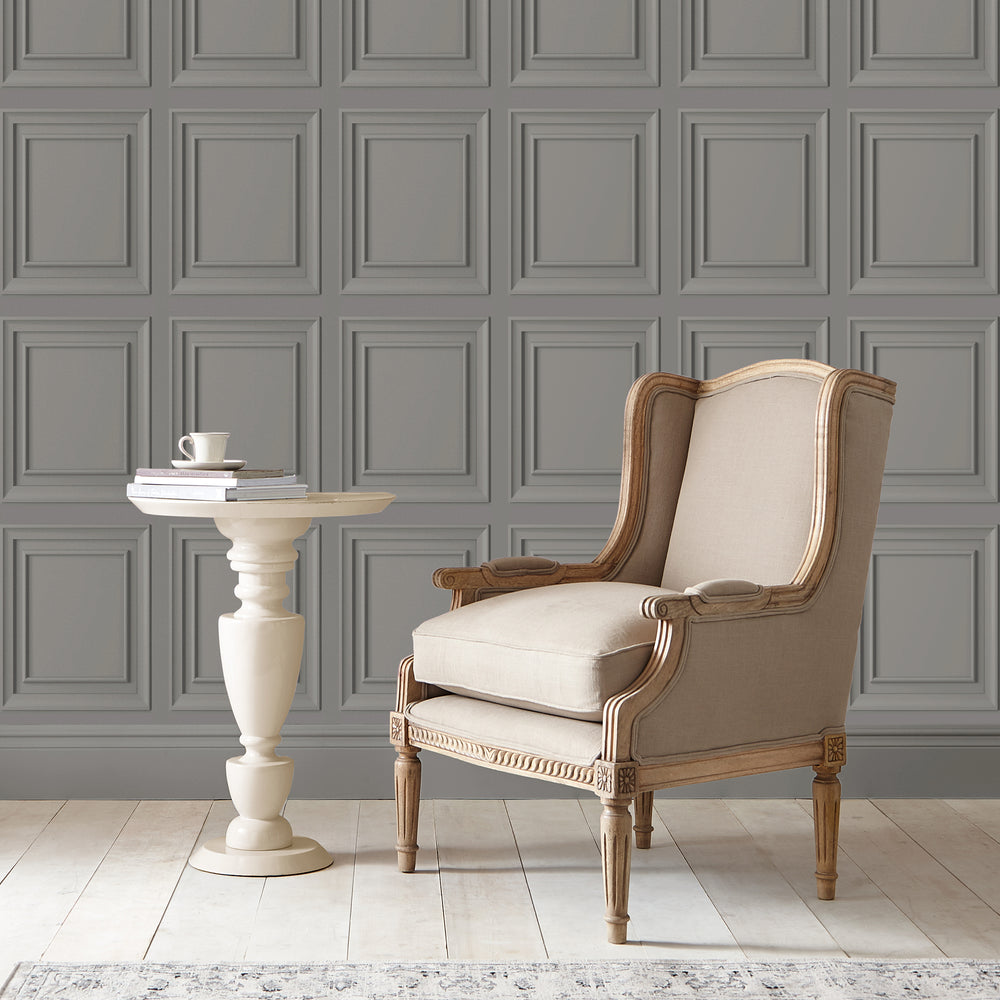 Laura Ashley Laura Ashley Redbrook Wood Panel Dark Seaspray Wallpaper Wallpaper