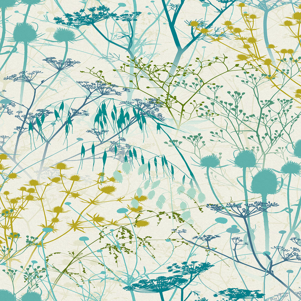 Clarissa Hulse Summer Border Blue Wallpaper