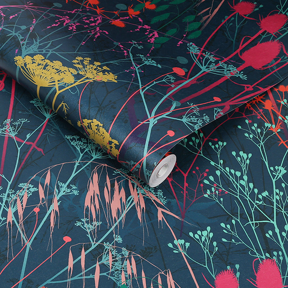 Clarissa Hulse Summer Border Blue Wallpaper