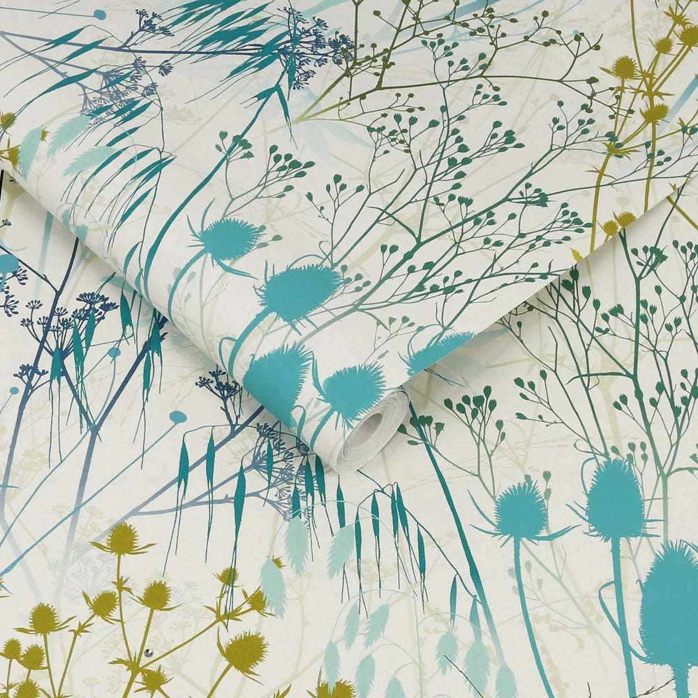 Clarissa Hulse Summer Border Blue Wallpaper
