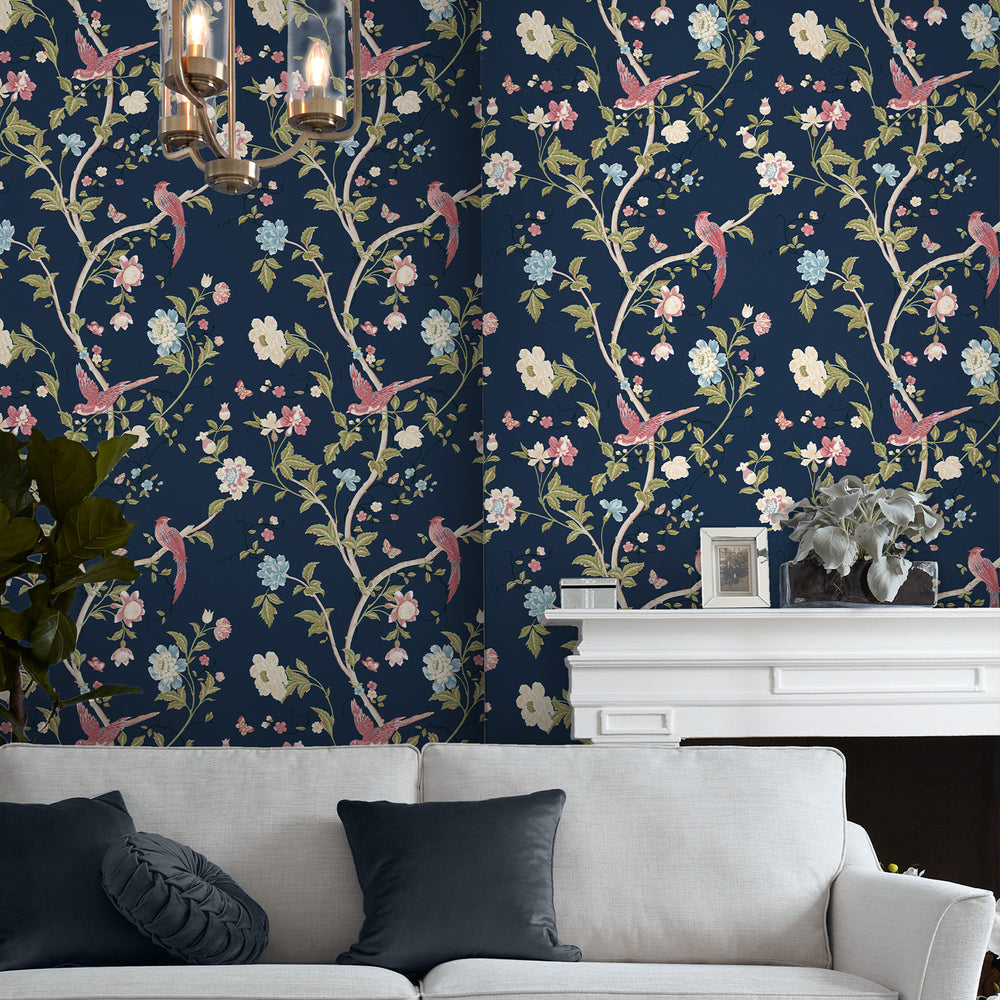 Laura Ashley Summer Palace Duck Egg Wallpaper Wallpaper
