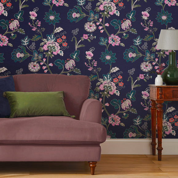 Vine Cottage Floral Wallpaper