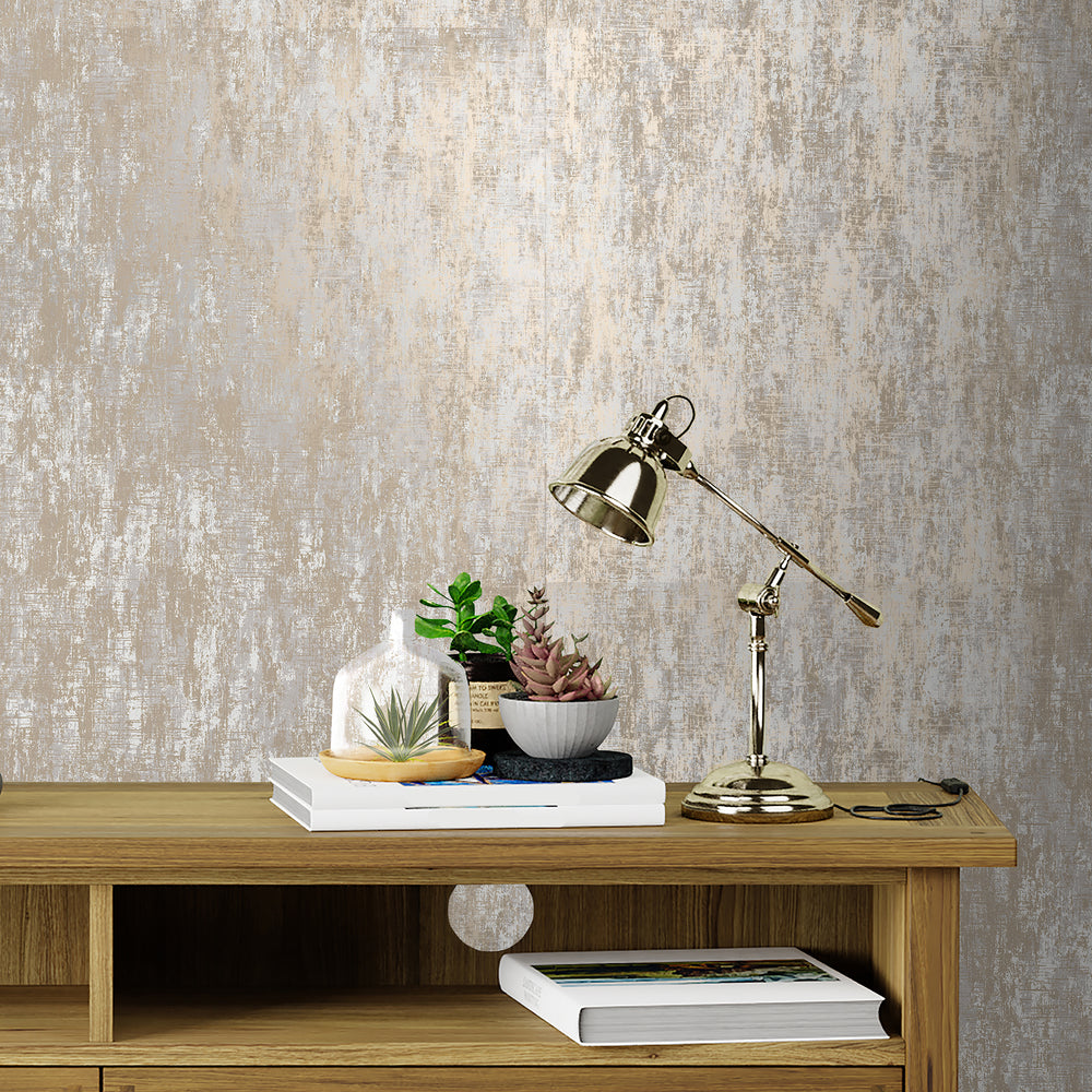 Laura Ashley Laura Ashley Whinfell Champagne Wallpaper Wallpaper