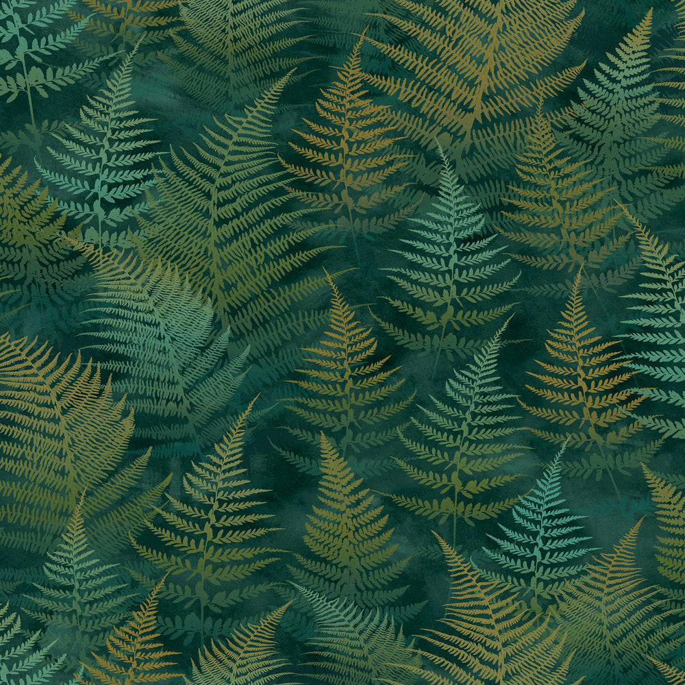 Clarissa Hulse Woodland Fern Emerald Wallpaper Sample Swatch