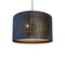 Kerflights Drum Pendant Light  option Blackened Ash