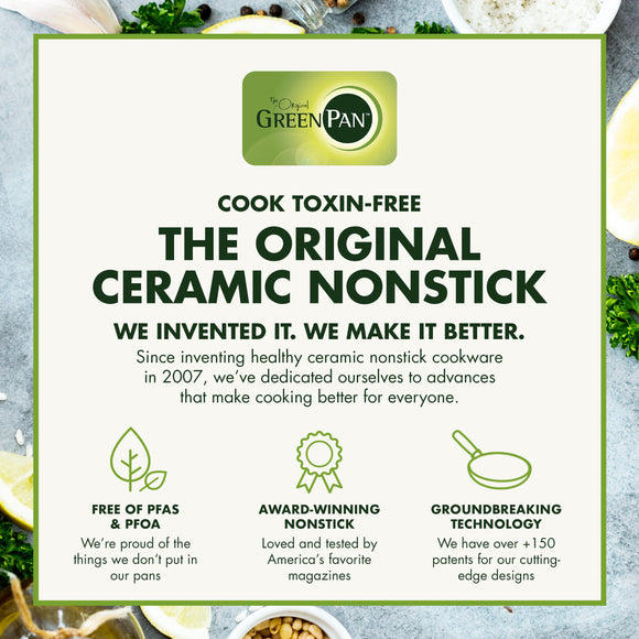GreenPan - Reserve Ceramic Nonstick 10-Piece Cookware Set - Merlot