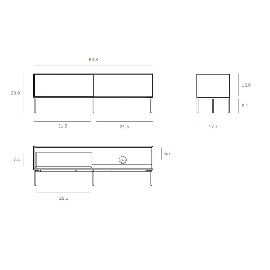 Grooves 1-Drawer Media Console